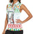 Iran Christmas Women Sleeveless Polo Shirt with Santa Taking Photos Ancient Columns and Snowflake Gift Pattern - Wonder Print Shop