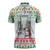 Iran Christmas Zipper Polo Shirt with Santa Taking Photos Ancient Columns and Snowflake Gift Pattern - Wonder Print Shop
