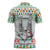 Iran Christmas Zipper Polo Shirt with Santa Taking Photos Ancient Columns and Snowflake Gift Pattern - Wonder Print Shop