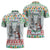 Iran Christmas Zipper Polo Shirt with Santa Taking Photos Ancient Columns and Snowflake Gift Pattern - Wonder Print Shop