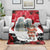 Iraq Christmas Blanket with Santa Ishtar Gate Red Plaid and Snowflake Reindeer Pattern - Wonder Print Shop