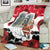 Iraq Christmas Blanket with Santa Ishtar Gate Red Plaid and Snowflake Reindeer Pattern - Wonder Print Shop