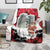 Iraq Christmas Blanket with Santa Ishtar Gate Red Plaid and Snowflake Reindeer Pattern - Wonder Print Shop