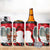 Iraq Christmas 4 in 1 Can Cooler Tumbler with Santa Ishtar Gate Red Plaid and Snowflake Reindeer Pattern - Wonder Print Shop