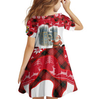 Iraq Christmas Family Matching Puletasi and Hawaiian Shirt with Santa Ishtar Gate Red Plaid and Snowflake Reindeer Pattern - Wonder Print Shop