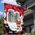 Iraq Christmas Garden Flag with Santa Ishtar Gate Red Plaid and Snowflake Reindeer Pattern - Wonder Print Shop
