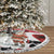 Iraq Christmas Tree Skirt with Santa Ishtar Gate Red Plaid and Snowflake Reindeer Pattern - Wonder Print Shop