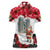 Iraq Christmas Women Polo Shirt with Santa Ishtar Gate Red Plaid and Snowflake Reindeer Pattern - Wonder Print Shop