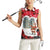 Iraq Christmas Women Sleeveless Polo Shirt with Santa Ishtar Gate Red Plaid and Snowflake Reindeer Pattern - Wonder Print Shop