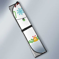 Iraq Christmas Auto Sun Shade with Santa Carrying Gift Bag Flag Garland and Snowflake Plaid Pattern - Wonder Print Shop
