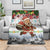 Iraq Christmas Blanket with Santa Carrying Gift Bag Flag Garland and Snowflake Plaid Pattern - Wonder Print Shop