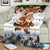 Iraq Christmas Blanket with Santa Carrying Gift Bag Flag Garland and Snowflake Plaid Pattern - Wonder Print Shop
