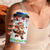 Iraq Christmas 4 in 1 Can Cooler Tumbler with Santa Carrying Gift Bag Flag Garland and Snowflake Plaid Pattern - Wonder Print Shop