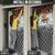 Iraq Christmas Door Cover with Santa Carrying Gift Bag Flag Garland and Snowflake Plaid Pattern - Wonder Print Shop