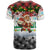 Iraq Christmas T Shirt with Santa Carrying Gift Bag Flag Garland and Snowflake Plaid Pattern - Wonder Print Shop