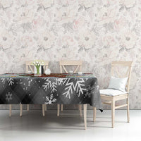 Iraq Christmas Tablecloth with Santa Carrying Gift Bag Flag Garland and Snowflake Plaid Pattern - Wonder Print Shop