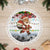 Iraq Christmas Tree Skirt with Santa Carrying Gift Bag Flag Garland and Snowflake Plaid Pattern - Wonder Print Shop