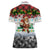 Iraq Christmas Women Polo Shirt with Santa Carrying Gift Bag Flag Garland and Snowflake Plaid Pattern - Wonder Print Shop