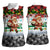 Iraq Christmas Women Sleeveless Polo Shirt with Santa Carrying Gift Bag Flag Garland and Snowflake Plaid Pattern - Wonder Print Shop