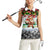 Iraq Christmas Women Sleeveless Polo Shirt with Santa Carrying Gift Bag Flag Garland and Snowflake Plaid Pattern - Wonder Print Shop