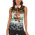 Iraq Christmas Women Sleeveless Polo Shirt with Santa Carrying Gift Bag Flag Garland and Snowflake Plaid Pattern - Wonder Print Shop