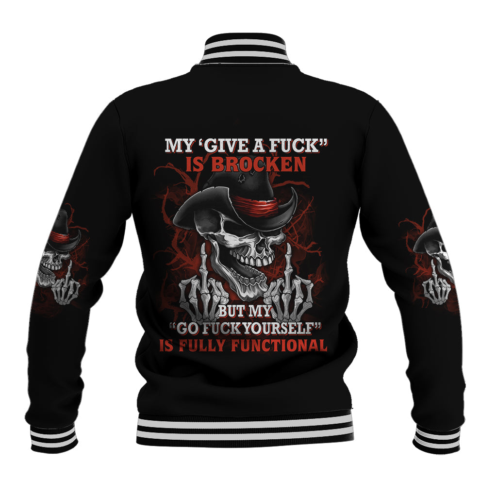 My 'give A F' Is Broken Baseball Jacket - Wonder Print Shop