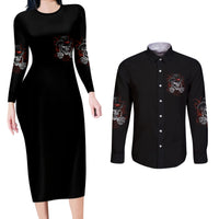 My 'give A F' Is Broken Couples Matching Long Sleeve Bodycon Dress and Long Sleeve Button Shirt - Wonder Print Shop