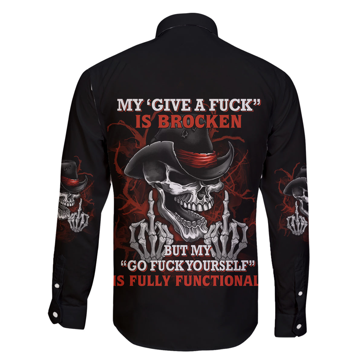 My 'give A F' Is Broken Family Matching Off Shoulder Long Sleeve Dress and Hawaiian Shirt - Wonder Print Shop