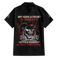 My 'give A F' Is Broken Family Matching Short Sleeve Bodycon Dress and Hawaiian Shirt - Wonder Print Shop