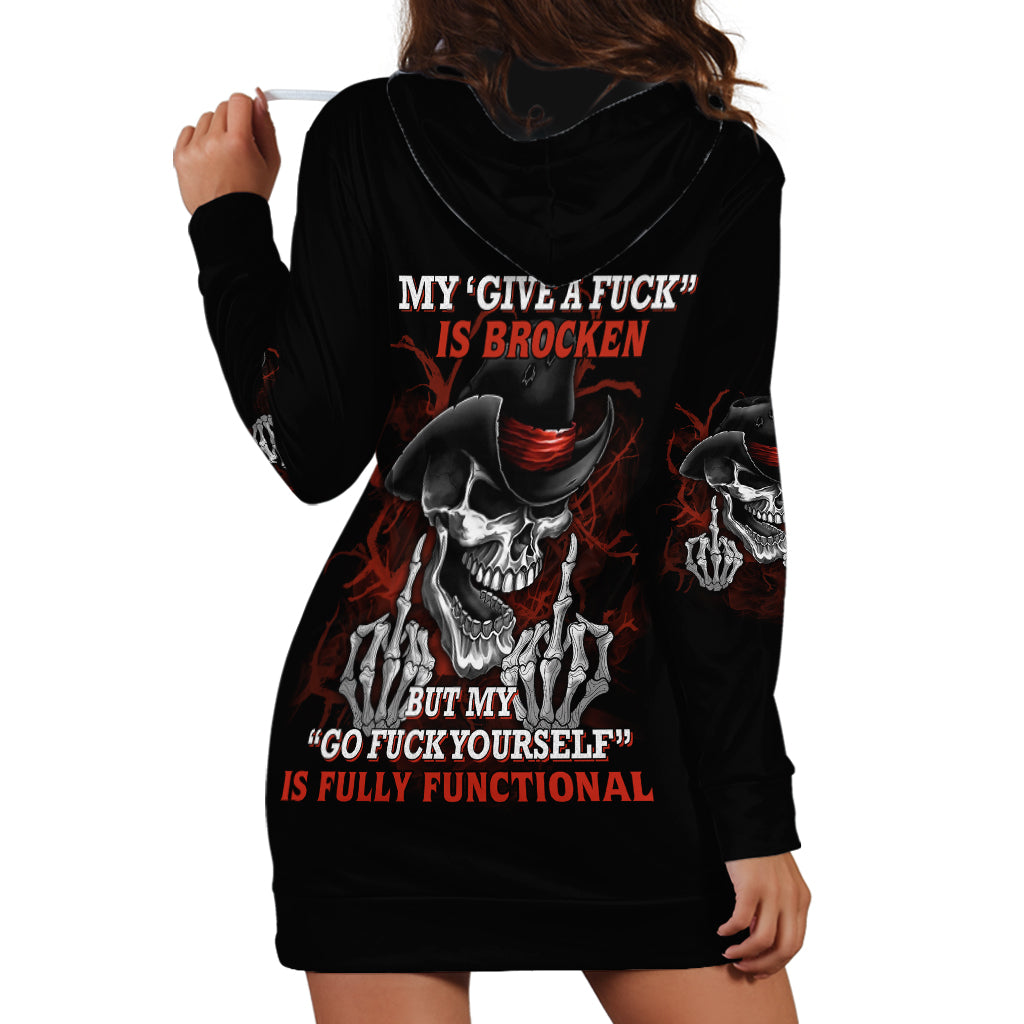 My 'give A F' Is Broken Hoodie Dress - Wonder Print Shop