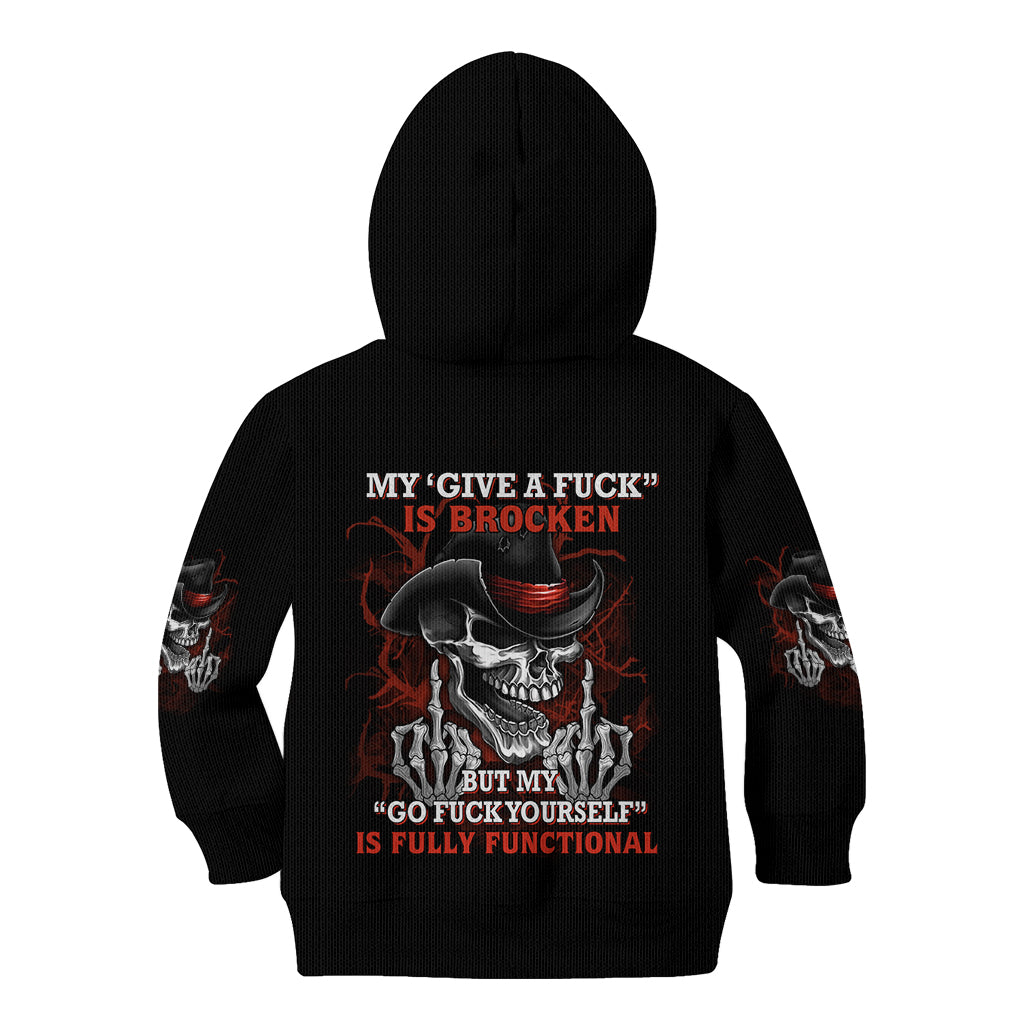 My 'give A F' Is Broken Kid Hoodie - Wonder Print Shop
