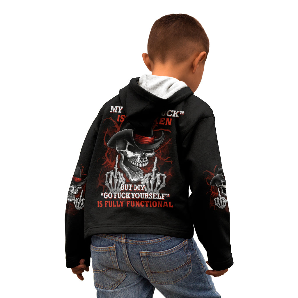 My 'give A F' Is Broken Kid Hoodie - Wonder Print Shop