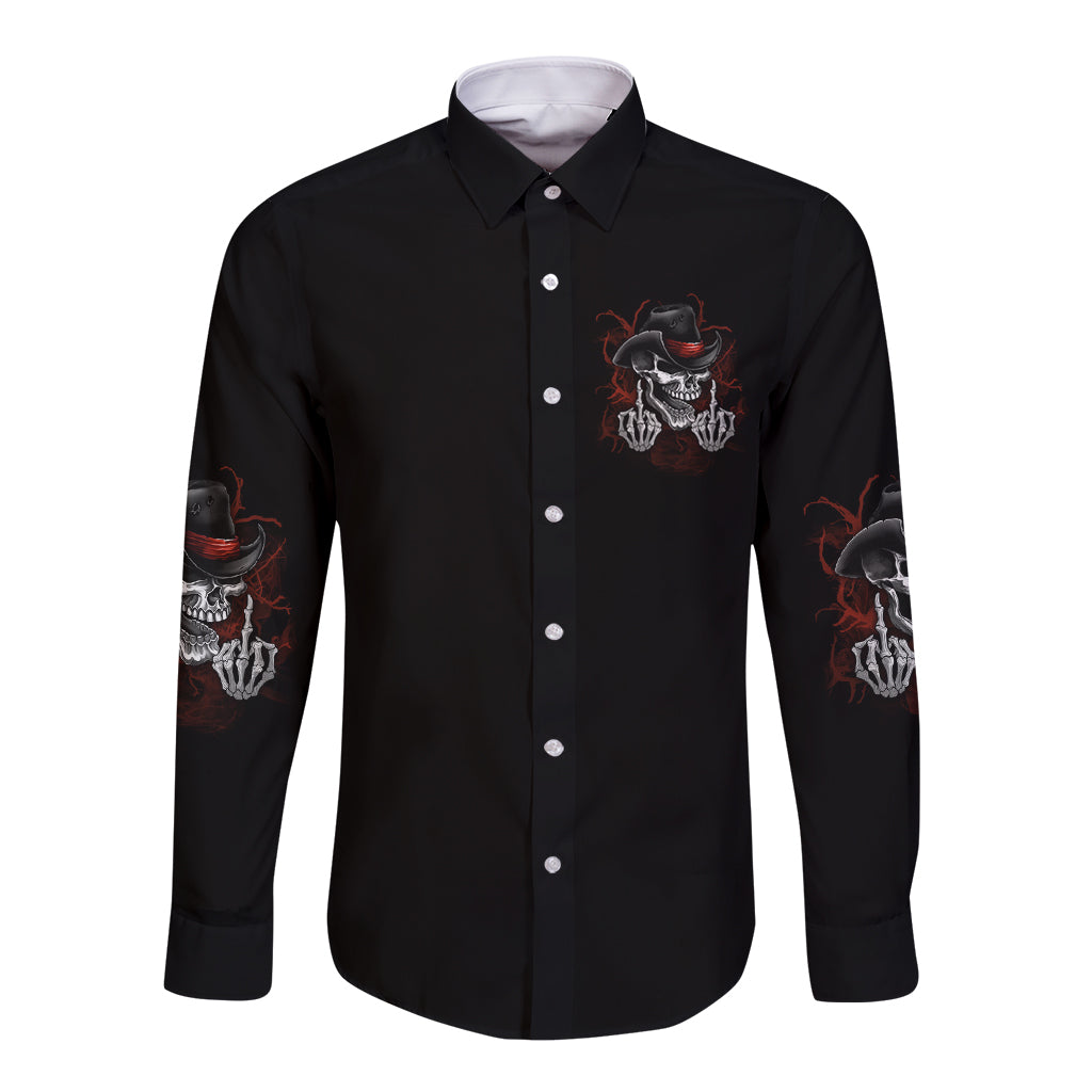 My 'give A F' Is Broken Long Sleeve Button Shirt - Wonder Print Shop