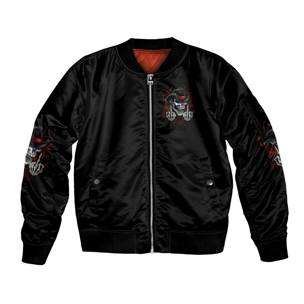 My 'give A F' Is Broken Sleeve Zip Bomber Jacket - Wonder Print Shop