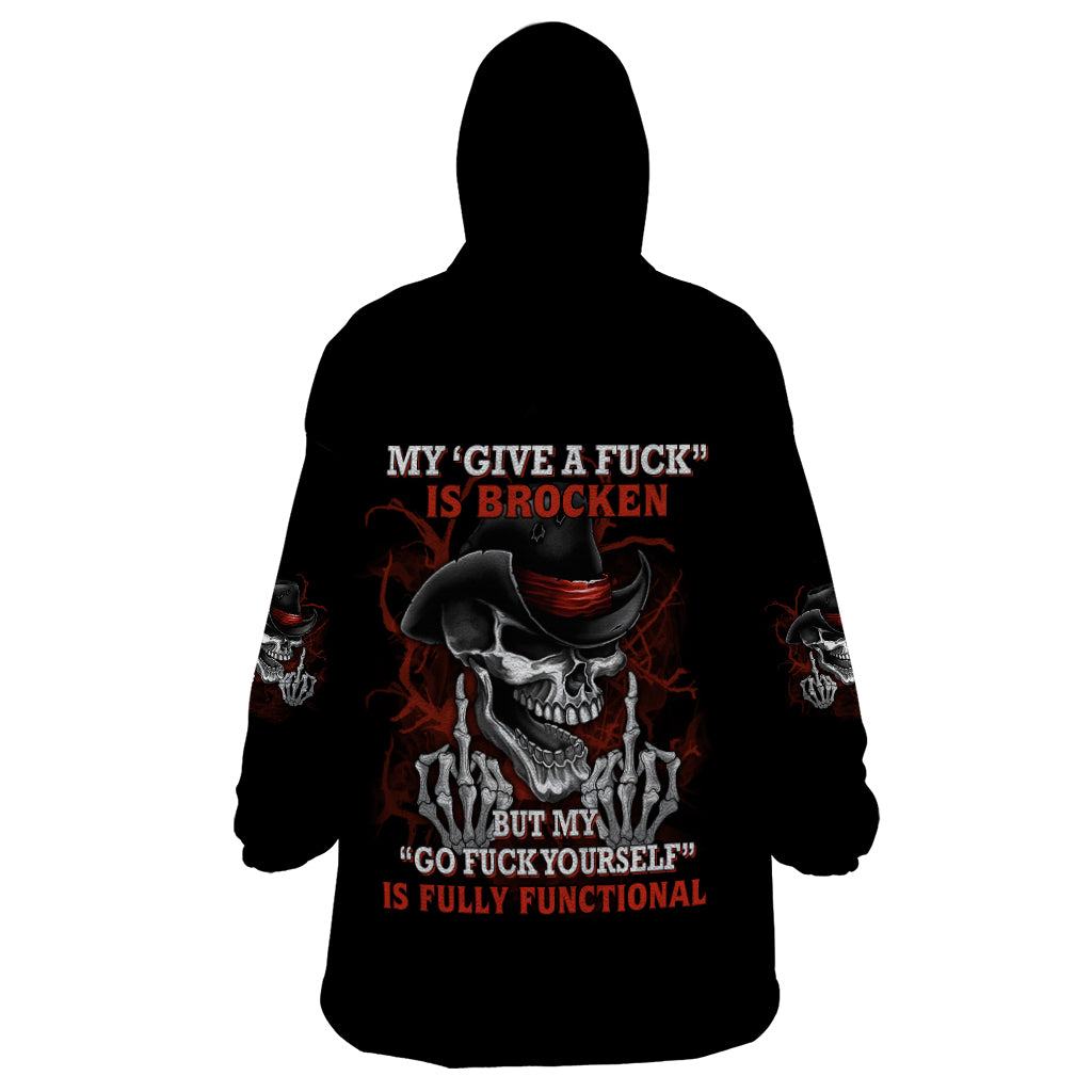 My 'give A F' Is Broken Wearable Blanket Hoodie - Wonder Print Shop