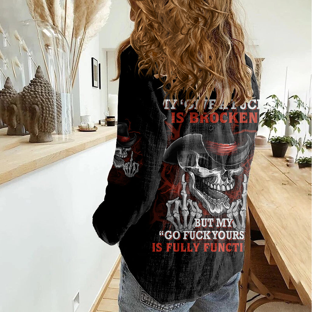 My 'give A F' Is Broken Women Casual Shirt - Wonder Print Shop