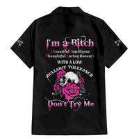 I'm A B Don't Try Me Rose Skull Family Matching Mermaid Dress and Hawaiian Shirt - Wonder Print Shop