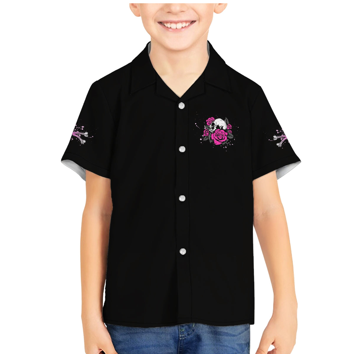 I'm A B Don't Try Me Rose Skull Family Matching Mermaid Dress and Hawaiian Shirt - Wonder Print Shop