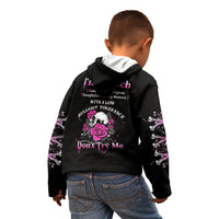I'm A B Don't Try Me Rose Skull Kid Hoodie - Wonder Print Shop