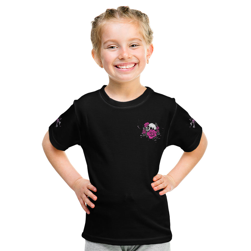 I'm A B Don't Try Me Rose Skull Kid T Shirt - Wonder Print Shop