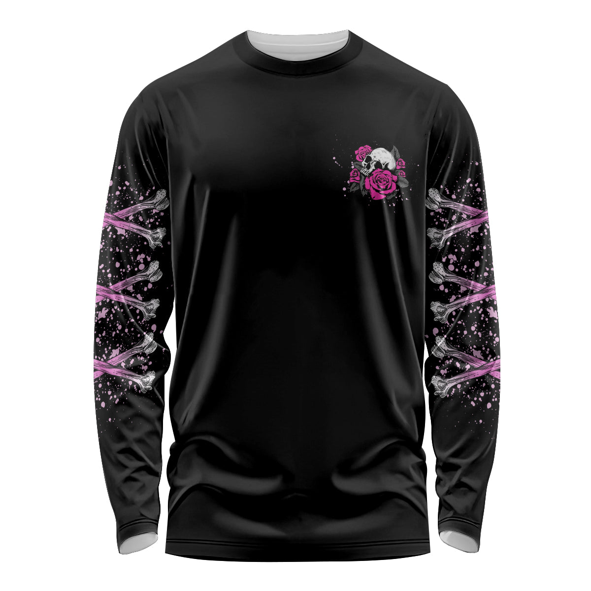 I'm A B Don't Try Me Rose Skull Long Sleeve Shirt - Wonder Print Shop