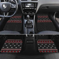 Bodybuilder Santa Christmas Car Mats with Welcome to the North Swole Quote and Dumbbell - Wonder Print Shop