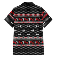 Bodybuilder Santa Christmas Family Matching Puletasi and Hawaiian Shirt with Welcome to the North Swole Quote and Dumbbell - Wonder Print Shop