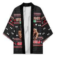 Bodybuilder Santa Christmas Kimono with Welcome to the North Swole Quote and Dumbbell - Wonder Print Shop