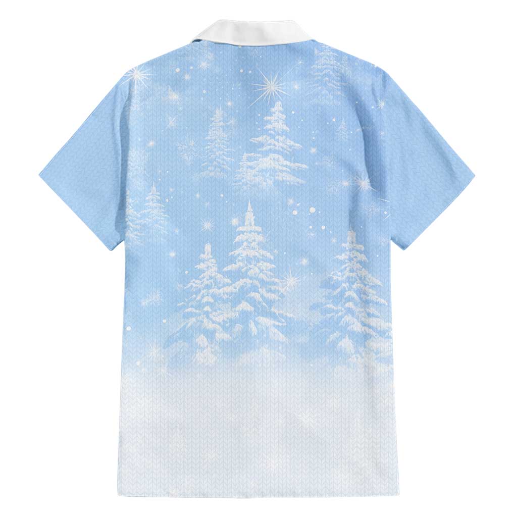 Yorkshire Terrier Dog Christmas Family Matching Short Sleeve Bodycon Dress and Hawaiian Shirt with Peace Love Joy Quote and Santa Hat Puppies in Snowy Winter Scene - Wonder Print Shop