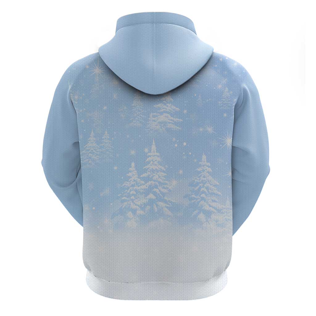 Yorkshire Terrier Dog Christmas Hoodie with Peace Love Joy Quote and Santa Hat Puppies in Snowy Winter Scene - Wonder Print Shop