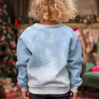 Yorkshire Terrier Dog Christmas Kid Ugly Christmas Sweater with Peace Love Joy Quote and Santa Hat Puppies in Snowy Winter Scene - Wonder Print Shop