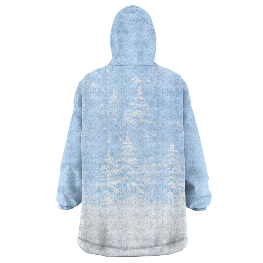 Yorkshire Terrier Dog Christmas Wearable Blanket Hoodie with Peace Love Joy Quote and Santa Hat Puppies in Snowy Winter Scene - Wonder Print Shop