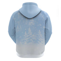 Yorkshire Terrier Dog Christmas Zip Hoodie with Peace Love Joy Quote and Santa Hat Puppies in Snowy Winter Scene - Wonder Print Shop