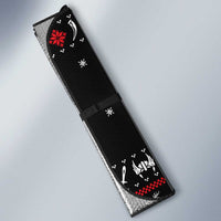 Viking Christmas Auto Sun Shade with Fa La La La La Valhalla Quote and Longship Nordic Pattern - Wonder Print Shop